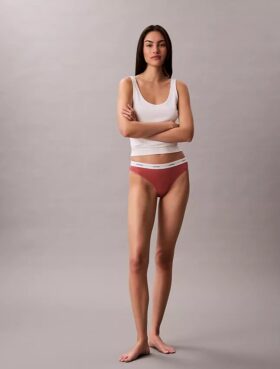 Bikini i stretchig bomullsribb