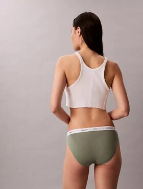 Bikini i stretchig bomullsribb