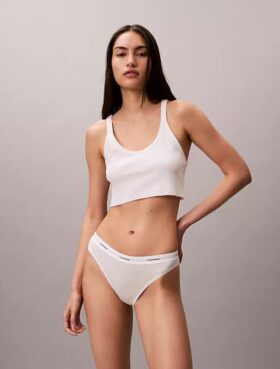 Bikini i stretchig bomullsribb