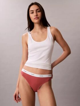 Bikini i stretchig bomullsribb