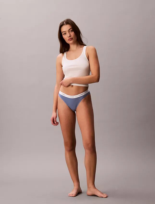 Bikini i stretchig bomullsribb Bikini i stretchig bomullsribb