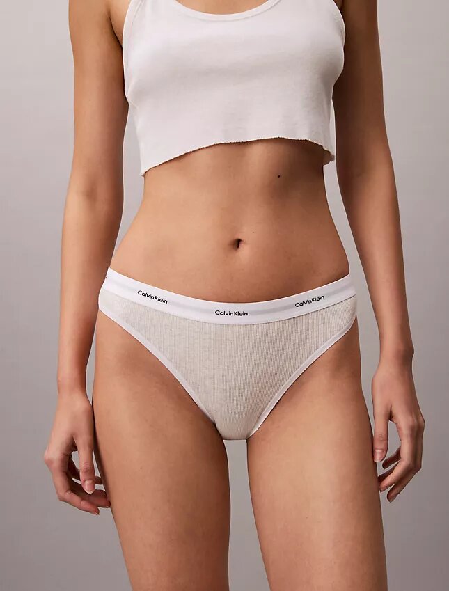 Bikini i stretchig bomullsribb Bikini i stretchig bomullsribb