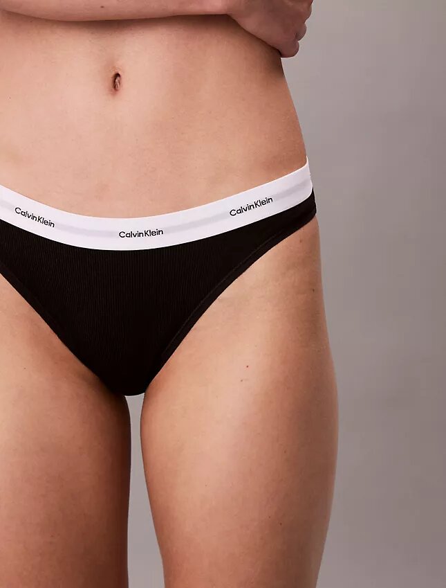 Bikini i stretchig bomullsribb Bikini i stretchig bomullsribb