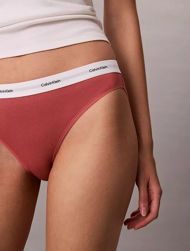 Bikini i stretchig bomullsribb Bikini i stretchig bomullsribb