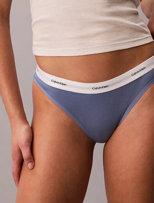 Bikini i stretchig bomullsribb Bikini i stretchig bomullsribb