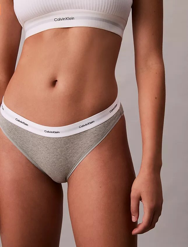 Bikini i stretchig bomullsribb Bikini i stretchig bomullsribb
