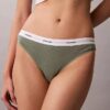 Bikini i stretchig bomullsribb