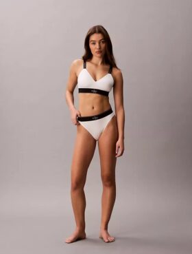 Bikini med hög midja i stretchig Microfiber med grafiskt Monogram