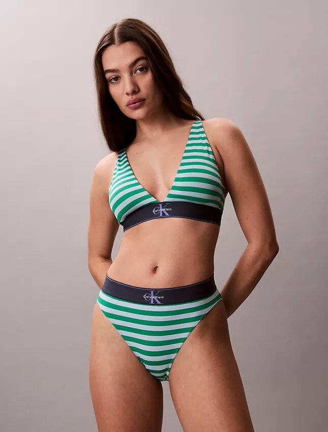 Bikini med hög midja i stretchig Microfiber med grafiskt Monogram Bikini med hög midja i stretchig Microfiber med grafiskt Monogram