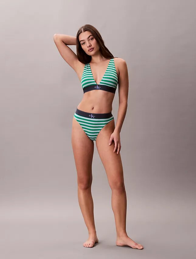 Bikini med hög midja i stretchig Microfiber med grafiskt Monogram Bikini med hög midja i stretchig Microfiber med grafiskt Monogram