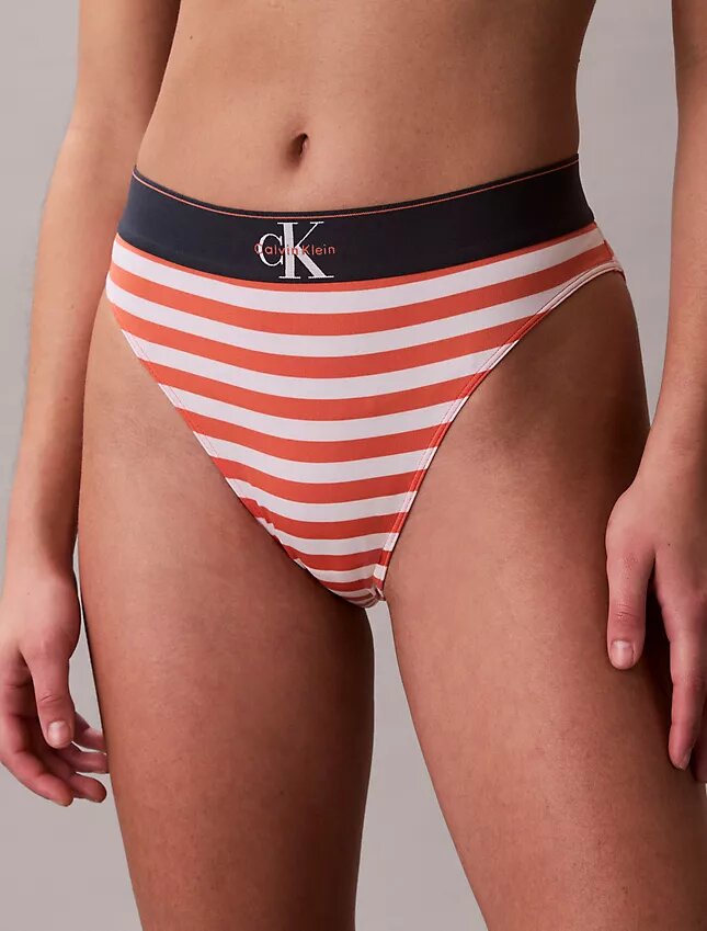Bikini med hög midja i stretchig Microfiber med grafiskt Monogram Bikini med hög midja i stretchig Microfiber med grafiskt Monogram