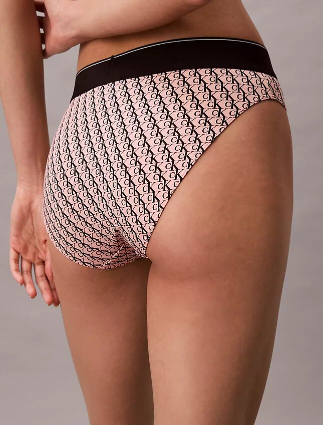 Bikini med hög midja i stretchig Microfiber med grafiskt Monogram Bikini med hög midja i stretchig Microfiber med grafiskt Monogram