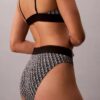 Bikini med hög midja i stretchig Microfiber med grafiskt Monogram Bikini med hög midja i stretchig Microfiber med grafiskt Monogram