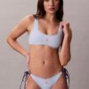 Bikini-underdel med grafiskt Monogram och knytband på sidan