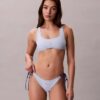 Bikini-underdel med grafiskt Monogram och knytband på sidan