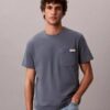 Bomullsjersey-T-shirt med ficka