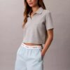 Bomullsshorts med logotyp i midjan Bomullsshorts med logotyp i midjan