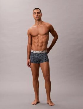 Borstrad stretchbyxa i mikrofiber med Low Rise Trunk