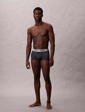 Borstrad stretchbyxa i mikrofiber med Low Rise Trunk