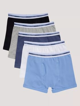 Boxer Brief i Cotton Stretch för pojkar, 5-pack