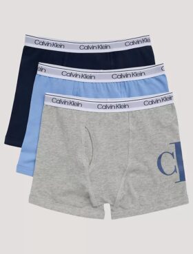 Boxer Brief i Cotton Stretch med Monogram för pojkar, 3-pack