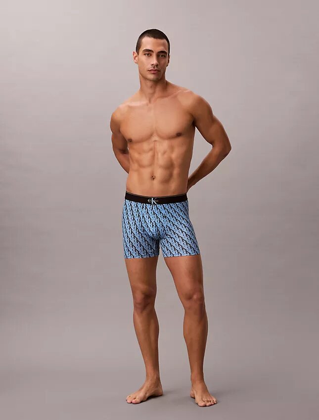 Boxer Brief i stretchig mikrofiber med grafiskt Monogram Boxer Brief i stretchig mikrofiber med grafiskt Monogram