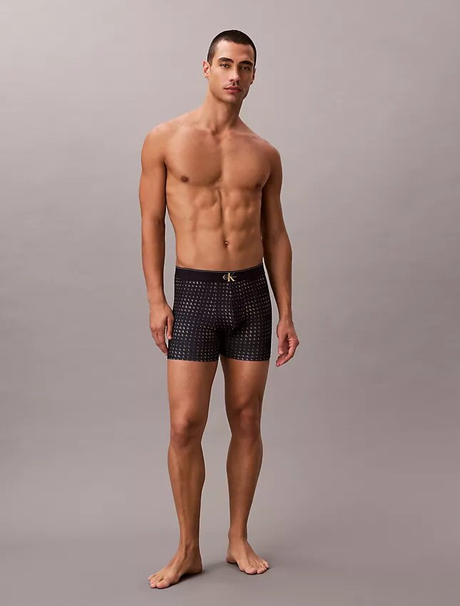 Boxer Brief i stretchig mikrofiber med grafiskt Monogram Boxer Brief i stretchig mikrofiber med grafiskt Monogram