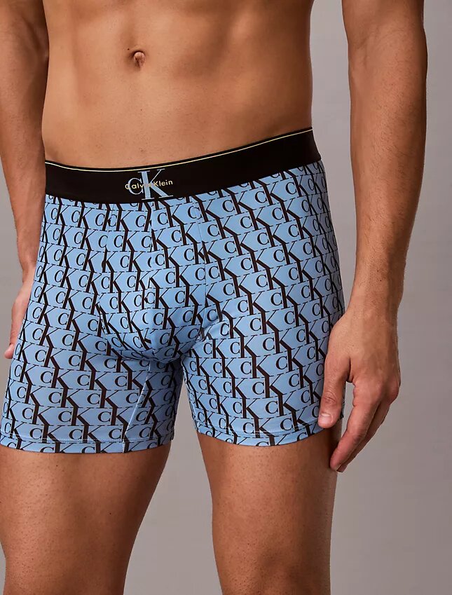 Boxer Brief i stretchig mikrofiber med grafiskt Monogram Boxer Brief i stretchig mikrofiber med grafiskt Monogram