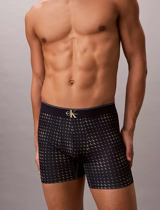 Boxer Brief i stretchig mikrofiber med grafiskt Monogram Boxer Brief i stretchig mikrofiber med grafiskt Monogram
