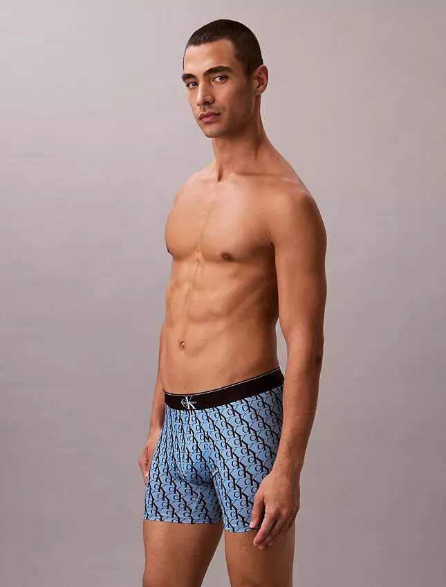 Boxer Brief i stretchig mikrofiber med grafiskt Monogram Boxer Brief i stretchig mikrofiber med grafiskt Monogram
