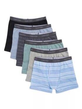 Boxerkalsonger i Cotton Stretch för pojkar, 6-pack