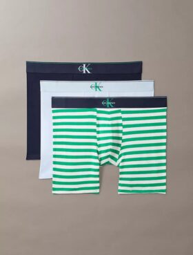 Boxerkalsonger i Cotton Stretch med grafiskt Monogram, 3-pack