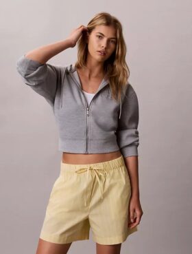 Boxershorts i bomullspoplin med ränder