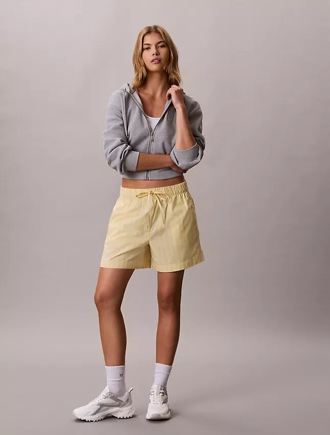 Boxershorts i bomullspoplin med ränder Boxershorts i bomullspoplin med ränder