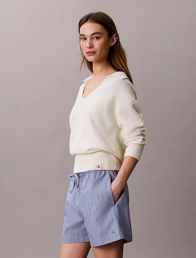 Boxershorts i bomullspoplin med ränder Boxershorts i bomullspoplin med ränder