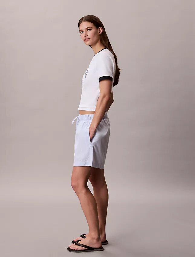 Boxershorts i bomullspoplin med ränder Boxershorts i bomullspoplin med ränder