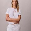 Boxig T-shirt med blommig logotyp