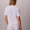 Boxig T-shirt med blommig logotyp