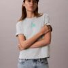 Boxig T-shirt med blommig logotyp