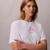 Boxig T-shirt med blommig logotyp