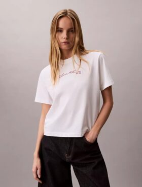 Boxig T-shirt med skriptlogotyp