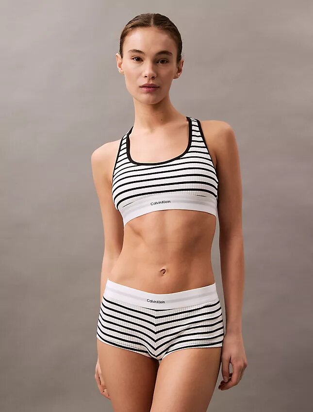 Bralette i bomulls- och Modal-stretch med ribbstickning och lätt foder Bralette i bomulls- och Modal-stretch med ribbstickning och lätt foder