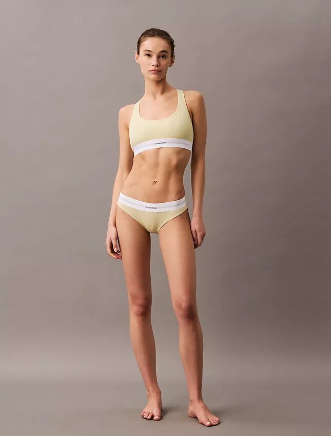 Bralette i bomulls- och Modal-stretch med ribbstickning och lätt foder Bralette i bomulls- och Modal-stretch med ribbstickning och lätt foder