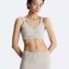 Bralette i ribbad ullblandning