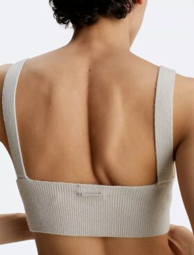 Bralette i ribbad ullblandning