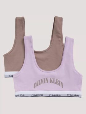 Bralette med bågformad logotyp, 2-pack