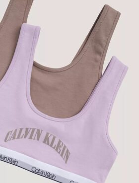 Bralette med bågformad logotyp, 2-pack