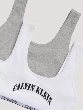 Bralette med bågformad logotyp, 2-pack
