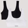 Bralette med logotyp och ribbstickning, 2-pack Bralette med logotyp och ribbstickning, 2-pack