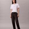 Broderad logotyp, grafisk slim fit-T-shirt Broderad logotyp, grafisk slim fit-T-shirt